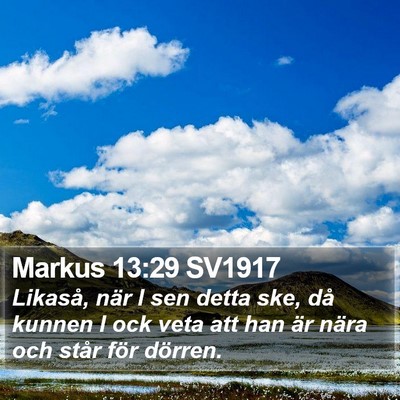 Markus 13:29 SV1917 Bible Verse Image