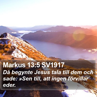 Markus 13:5 SV1917 Bible Verse Image
