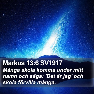 Markus 13:6 SV1917 Bible Verse Image