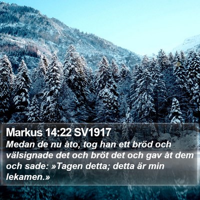 Markus 14:22 SV1917 Bible Verse Image