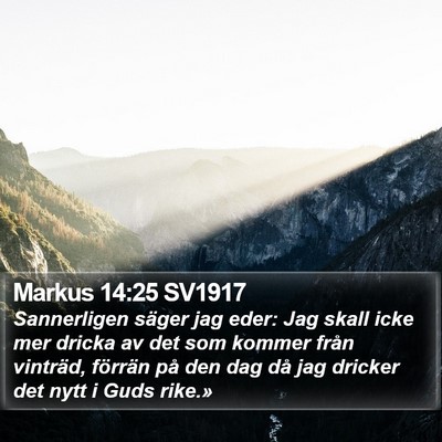 Markus 14:25 SV1917 Bible Verse Image