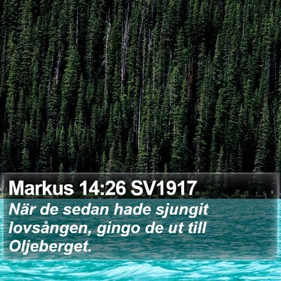 Markus 14:26 SV1917 Bible Verse Image