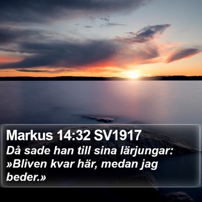 Markus 14:32 SV1917 Bible Verse Image