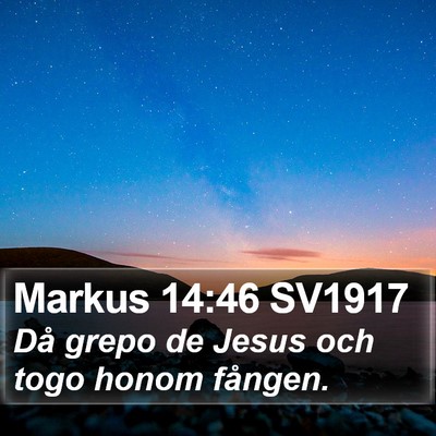 Markus 14:46 SV1917 Bible Verse Image