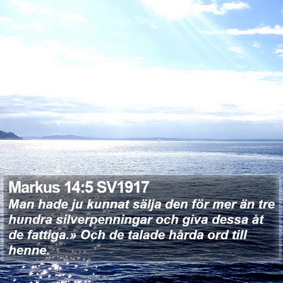 Markus 14:5 SV1917 Bible Verse Image