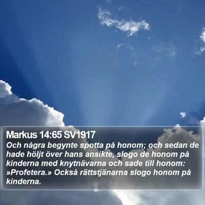 Markus 14:65 SV1917 Bible Verse Image