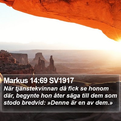 Markus 14:69 SV1917 Bible Verse Image