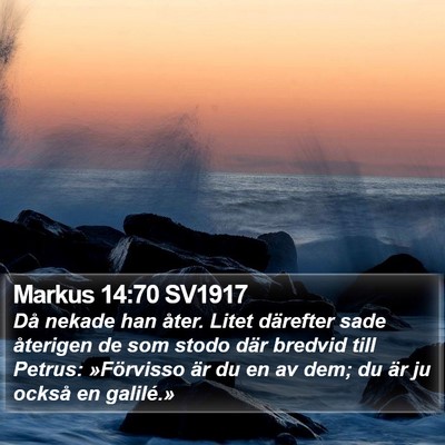 Markus 14:70 SV1917 Bible Verse Image
