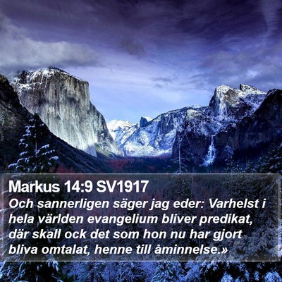 Markus 14:9 SV1917 Bible Verse Image