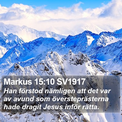 Markus 15:10 SV1917 Bible Verse Image
