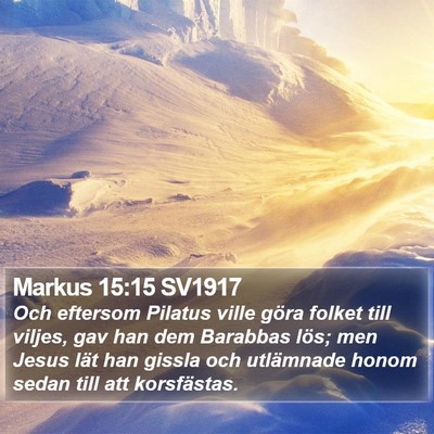 Markus 15:15 SV1917 Bible Verse Image