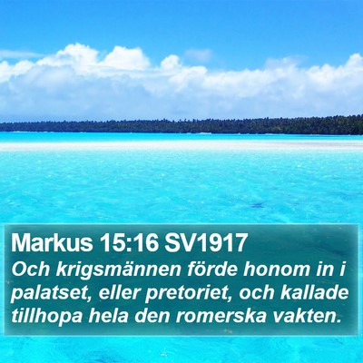 Markus 15:16 SV1917 Bible Verse Image