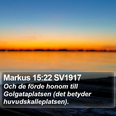 Markus 15:22 SV1917 Bible Verse Image