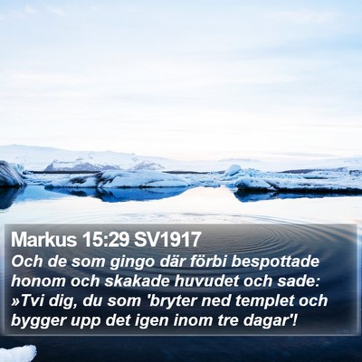 Markus 15:29 SV1917 Bible Verse Image