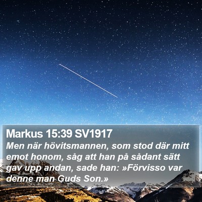 Markus 15:39 SV1917 Bible Verse Image