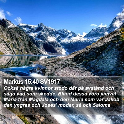 Markus 15:40 SV1917 Bible Verse Image