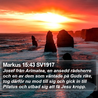 Markus 15:43 SV1917 Bible Verse Image