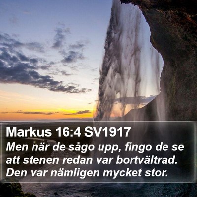 Markus 16:4 SV1917 Bible Verse Image
