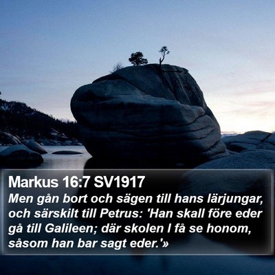 Markus 16:7 SV1917 Bible Verse Image