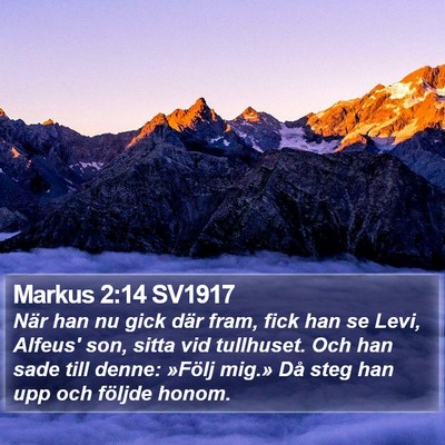 Markus 2:14 SV1917 Bible Verse Image