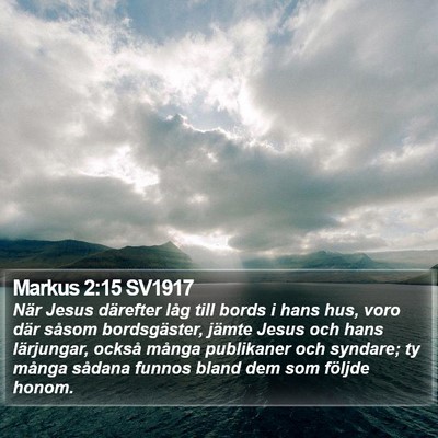 Markus 2:15 SV1917 Bible Verse Image