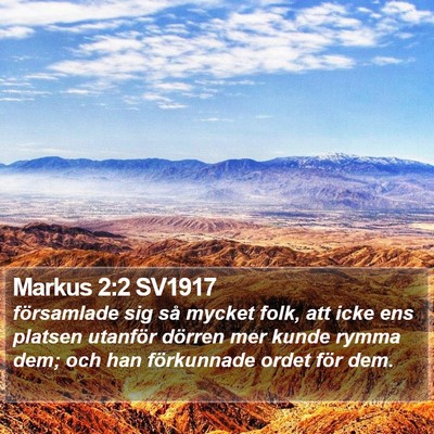 Markus 2:2 SV1917 Bible Verse Image