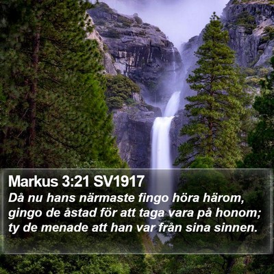 Markus 3:21 SV1917 Bible Verse Image