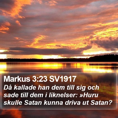 Markus 3:23 SV1917 Bible Verse Image