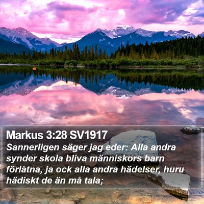 Markus 3:28 SV1917 Bible Verse Image