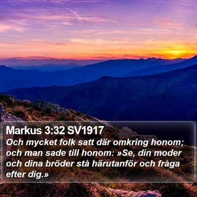 Markus 3:32 SV1917 Bible Verse Image