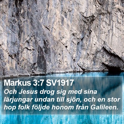 Markus 3:7 SV1917 Bible Verse Image