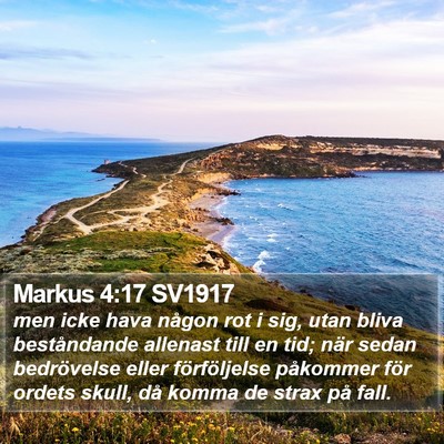 Markus 4:17 SV1917 Bible Verse Image