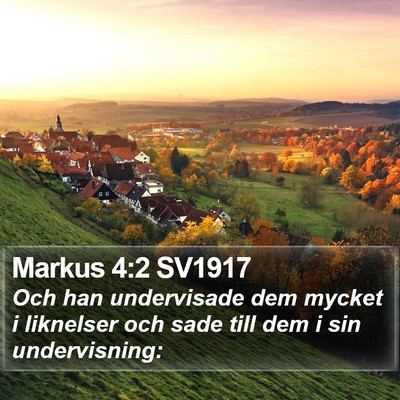 Markus 4:2 SV1917 Bible Verse Image
