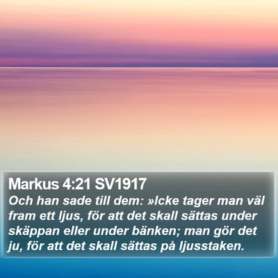 Markus 4:21 SV1917 Bible Verse Image