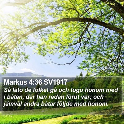 Markus 4:36 SV1917 Bible Verse Image