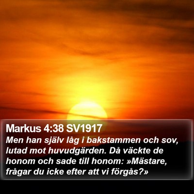 Markus 4:38 SV1917 Bible Verse Image