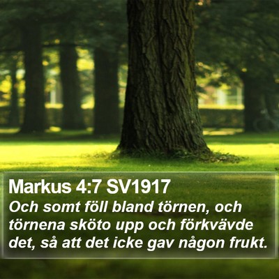 Markus 4:7 SV1917 Bible Verse Image