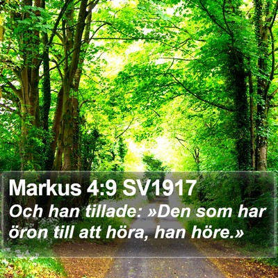 Markus 4:9 SV1917 Bible Verse Image
