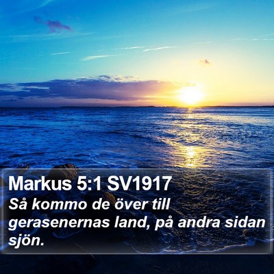 Markus 5:1 SV1917 Bible Verse Image