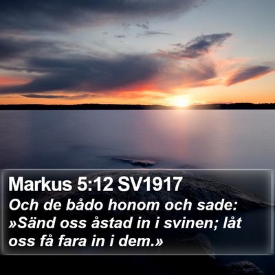 Markus 5:12 SV1917 Bible Verse Image