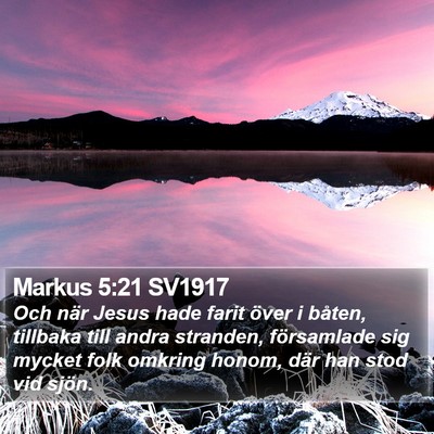 Markus 5:21 SV1917 Bible Verse Image