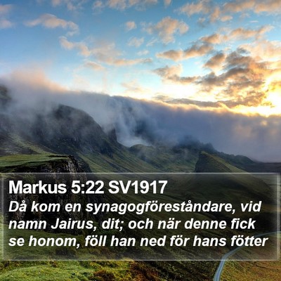 Markus 5:22 SV1917 Bible Verse Image