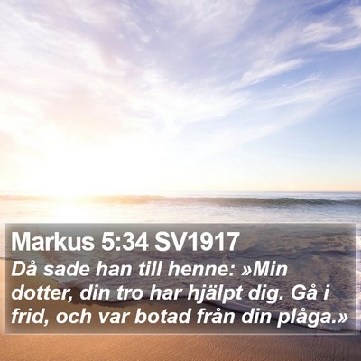 Markus 5:34 SV1917 Bible Verse Image