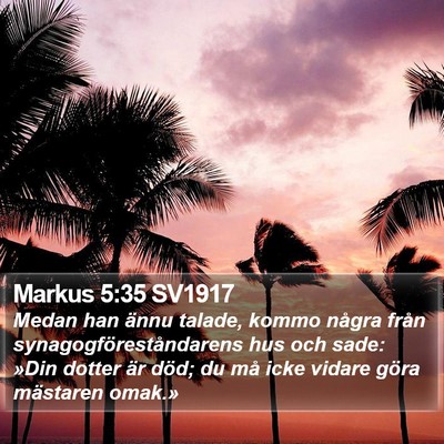 Markus 5:35 SV1917 Bible Verse Image