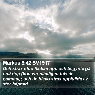 Markus 5:42 SV1917 Bible Verse Image