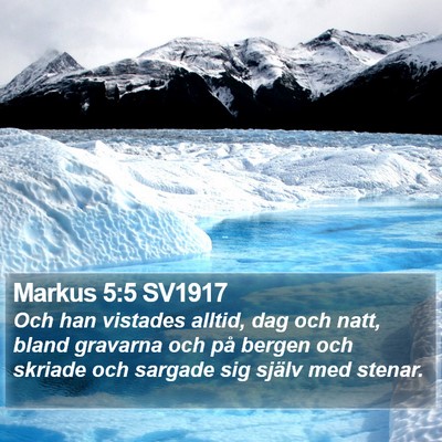 Markus 5:5 SV1917 Bible Verse Image