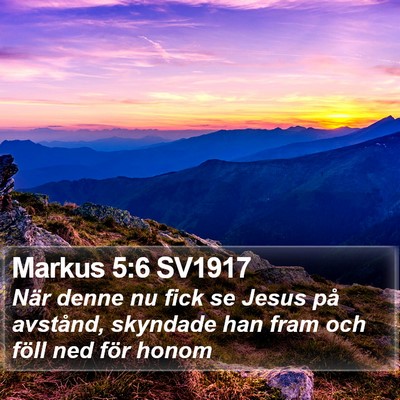 Markus 5:6 SV1917 Bible Verse Image