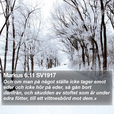 Markus 6:11 SV1917 Bible Verse Image