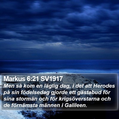 Markus 6:21 SV1917 Bible Verse Image