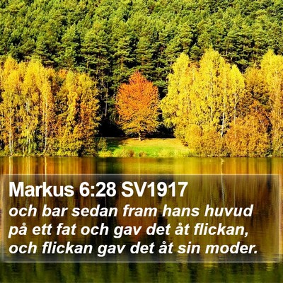 Markus 6:28 SV1917 Bible Verse Image